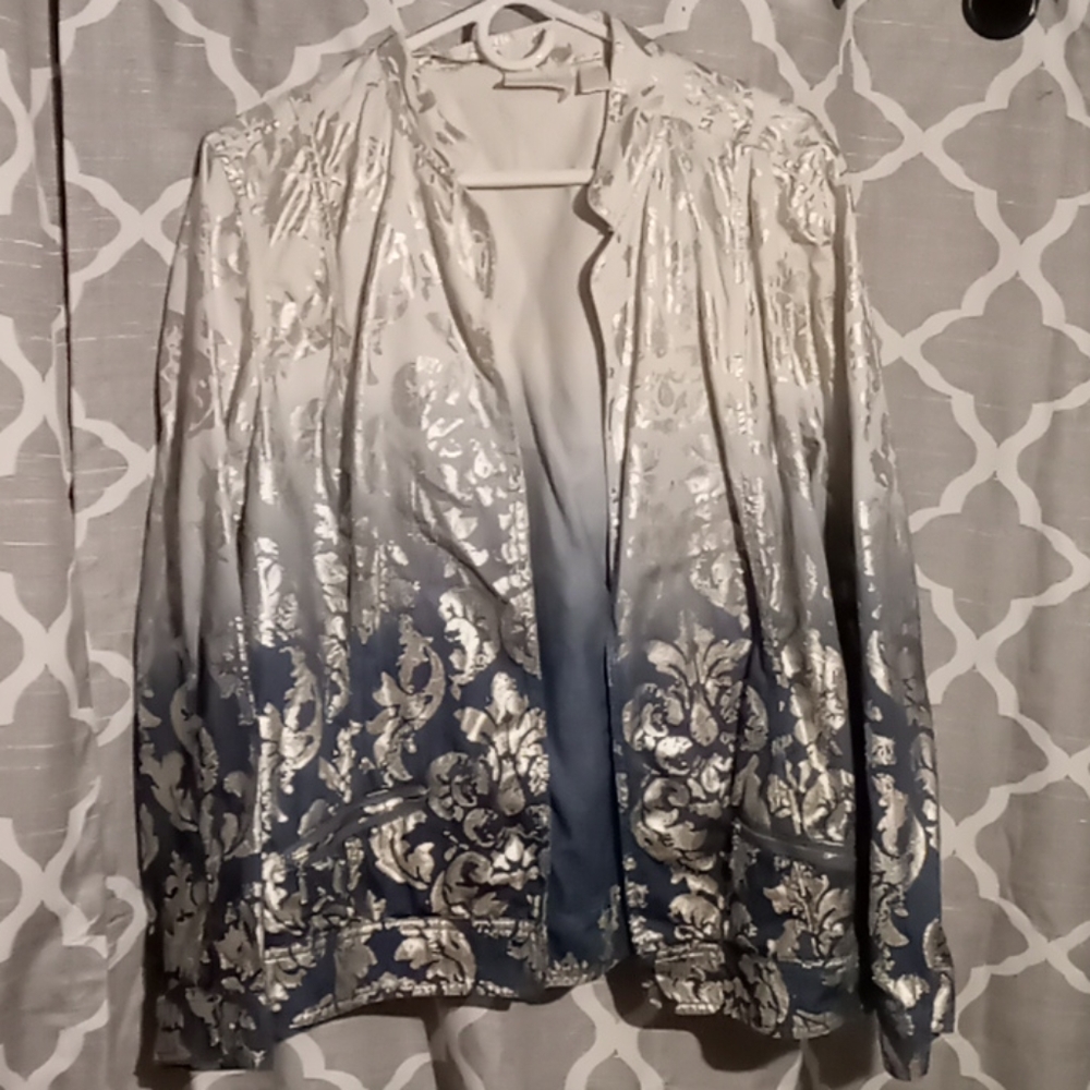 Floral print blazer